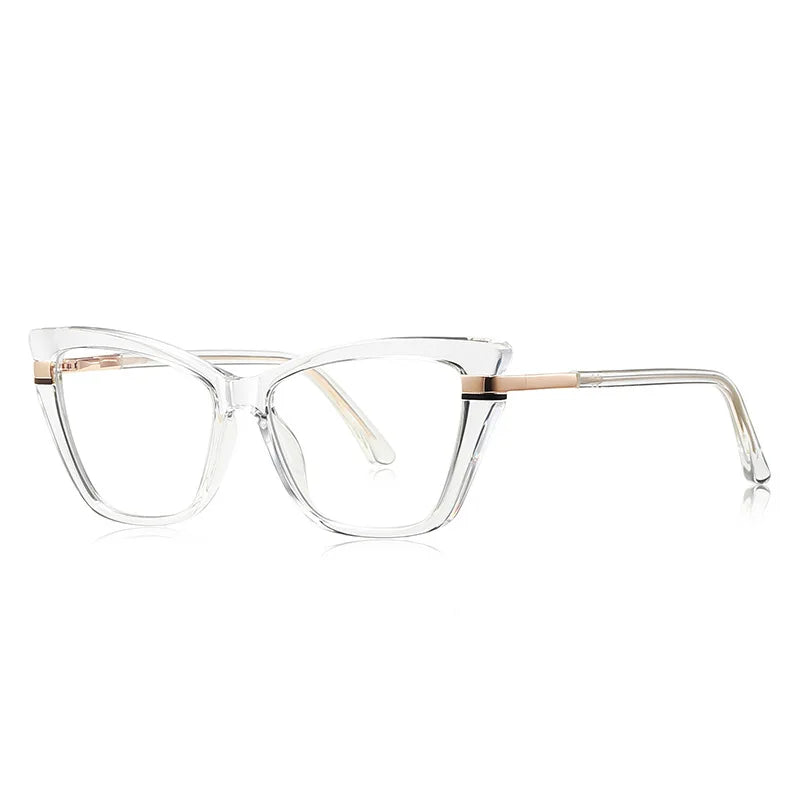 CCspace Women's Full Rim Butterfly Tr 90 Titanium Reading Glasses 310902