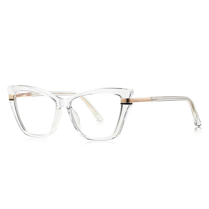 CCspace Women's Full Rim Butterfly Tr 90 Titanium Reading Glasses 310902