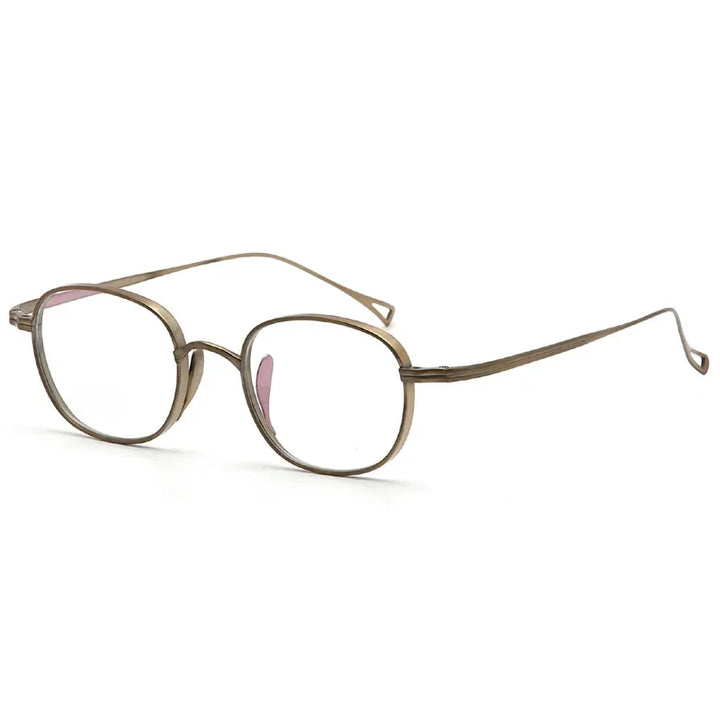 Aror Women's Full Rim Oval Square Titanium Eyeglasses 494132 Full Rim Aror Dark Brown