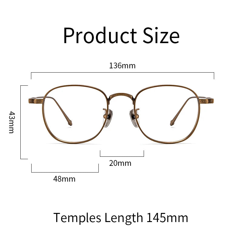 Hdcrafter Women's Full Rim Oval Square Titanium Eyeglasses 73090 Full Rim Hdcrafter Eyeglasses