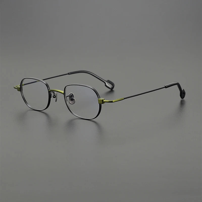 Nobler Unisex Full Rim Small Square Titanium Eyeglasses V004 Full Rim Nobler C2  