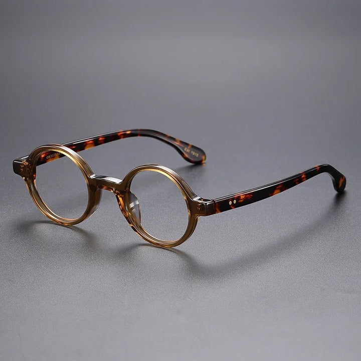 Cubojue Women's Full Rim Round Acetate Reading Glasses 56008 Reading Glasses Cubojue no function lenses 0 brown tortoise