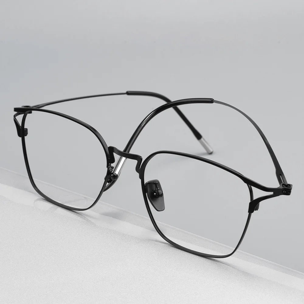 Gmei Optical T1377X men's square titanium alloy prescription eyeglasses — view 7