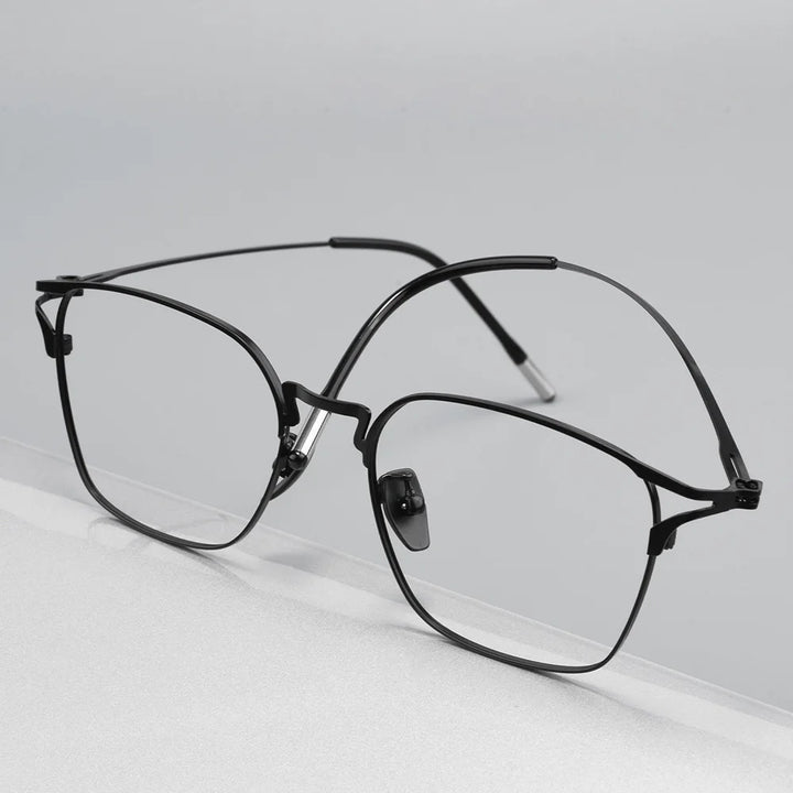 Gmei Optical T1377X men's square titanium alloy prescription eyeglasses — view 7