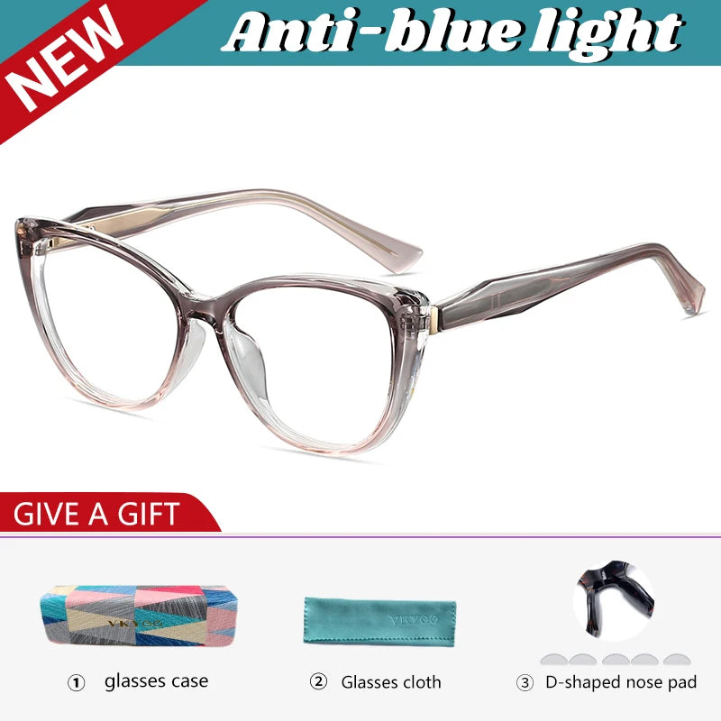 Vicky Women's Full Rim Butterfly Tr 90 Alloy Reading Glasses 582006