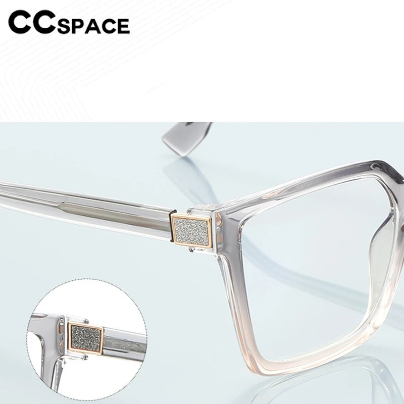 CCspace Women's Full Rim Square Tr 90 Alloy Reading Glasses 802724