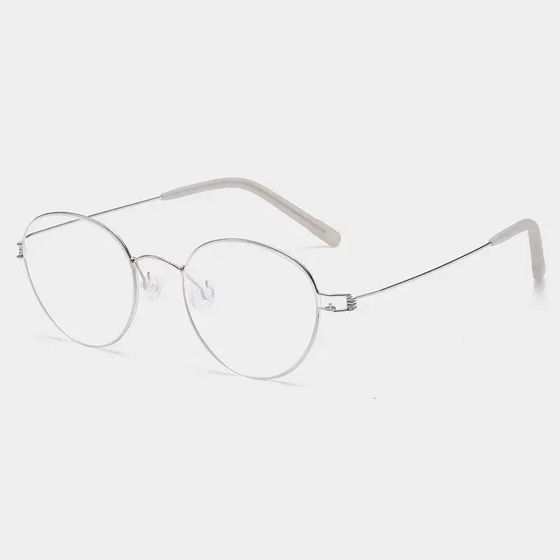Bobbie 822000 Unisex 122mm Titanium Full Rim Oval Frames FuzWeb