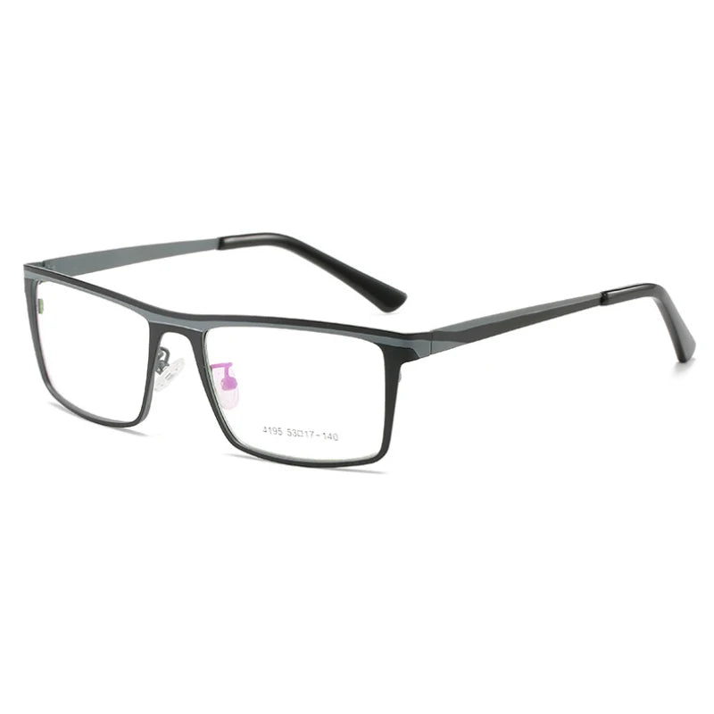 Hotochki Women's Full Rim Square Alloy Eyeglasses 944195 Full Rim Hotochki BLACK-GREYT