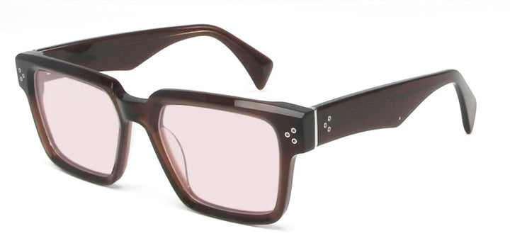 Esnbie Unisex Full Rim Square Brow Line Acetate Sunglasses 246041