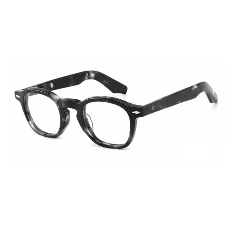 Gatenac Unisex Full Rim Square Acetate Eyeglasses Gxyj1201 Full Rim Gatenac Gray Tortoiseshell  