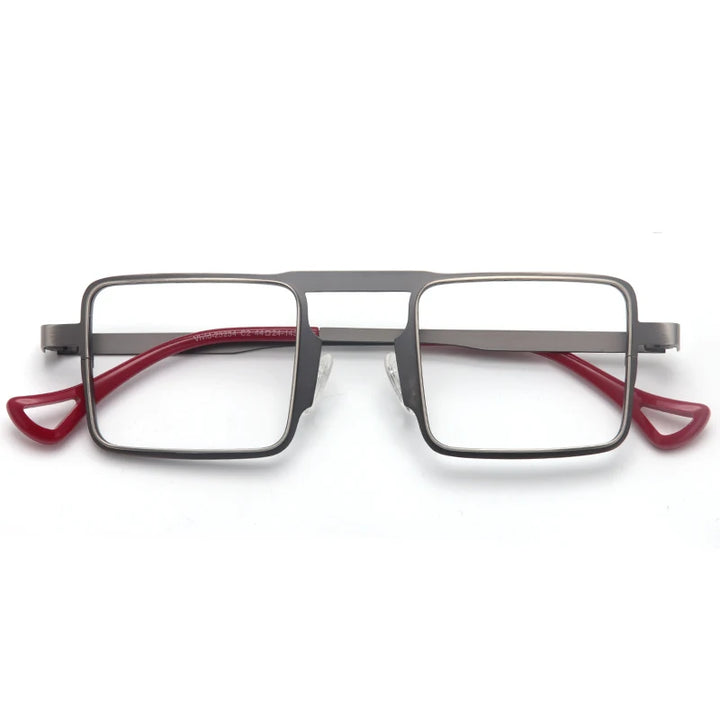Muzz 23234 men's small square alloy prescription eyeglasses — view 6