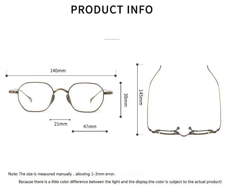 Bobbie Unisex Full Rim Polygon Titanium Eyeglasses Clip On Sunglasses 991700 — view 2 | Bobbie at FuzWeb