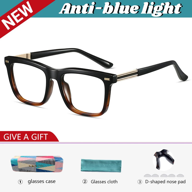 Vicky Men's Full Rim Square Tr 90 Alloy Reading Glasses 584007