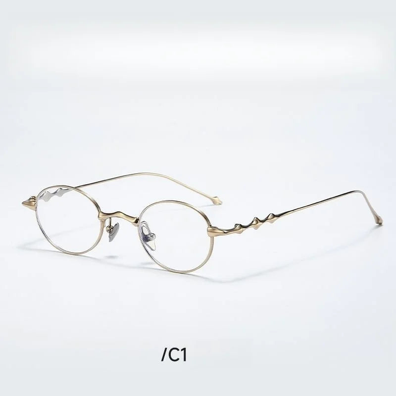 Momoja Women's Full Rim Oval Round Titanium Eyeglasses 20899