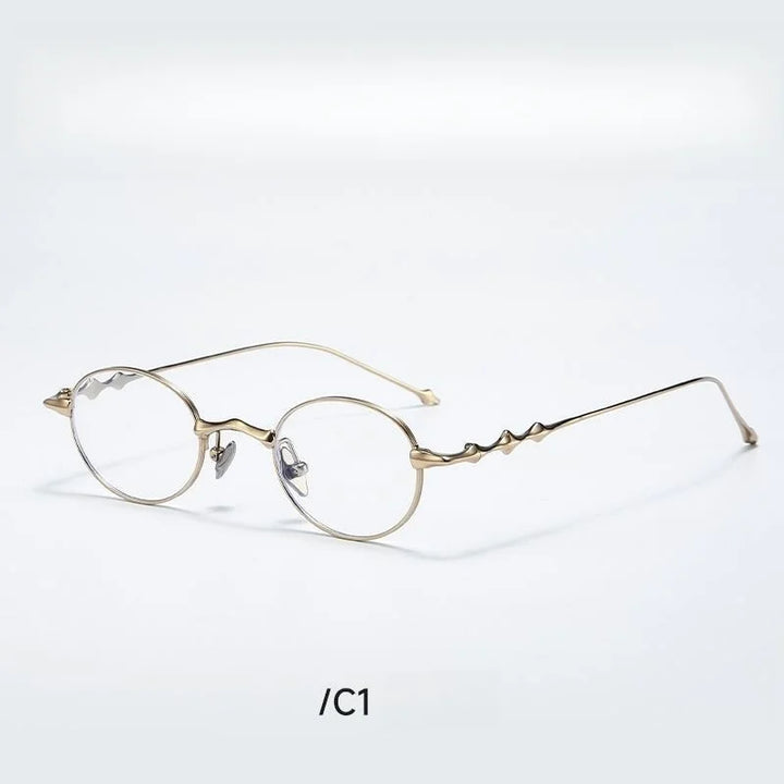 Momoja Women's Full Rim Oval Round Titanium Eyeglasses 20899
