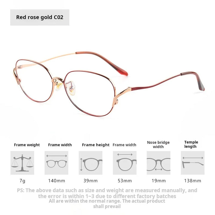 Xbora Unisex Full Rim Oval Square Titanium Alloy Eyeglasses 70301
