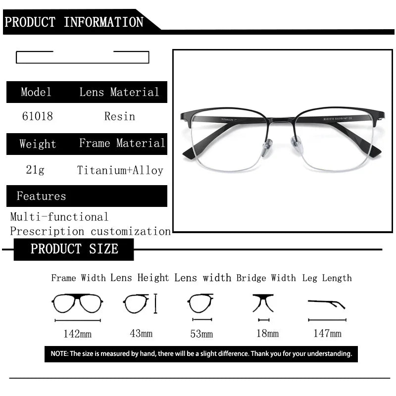 Kocolior Unisex Full Rim Square Tr 90 Alloy Photochromic Reading Glasses 461018