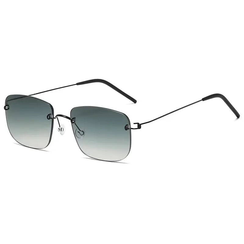 Aimee Women's Rimless Square Screwless Titanium Sunglasses 742366