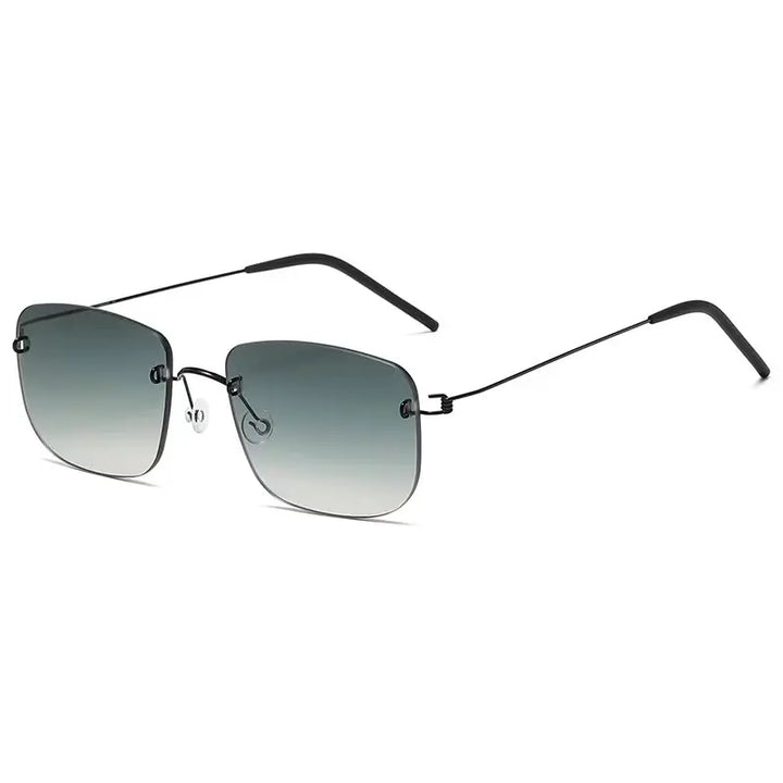 Aimee Women's Rimless Square Screwless Titanium Sunglasses 742366