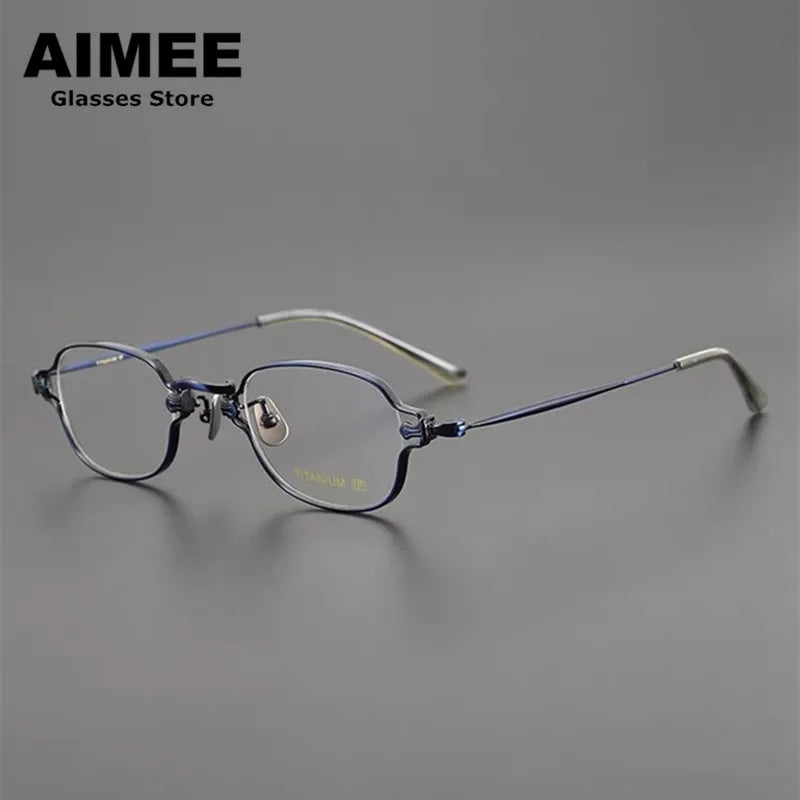 Aimee Unisex Full Rim Square Oval Titanium Eyeglasses 13186