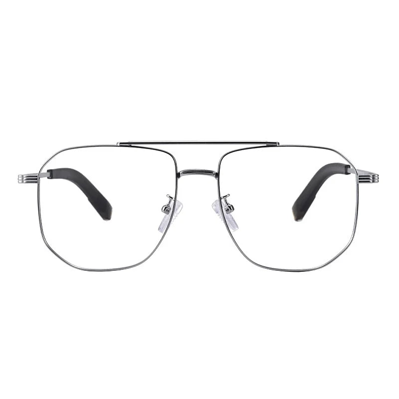 KatKani Men's Full Rim Square Double Bridge Titanium Eyeglasses Km0942 Full Rim KatKani Eyeglasses   