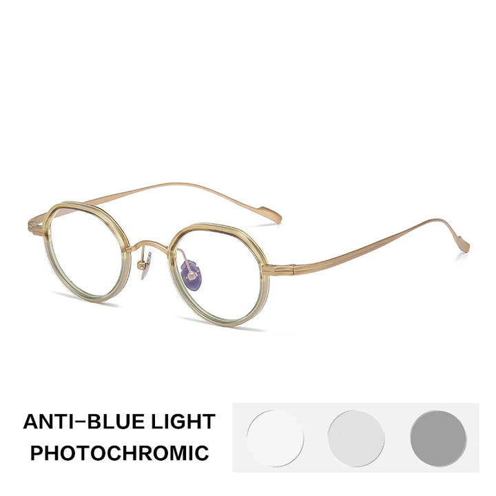 Gatenac Women's Flat Top Oval Titanium Acetate Photochromic Reading Glasses 56079