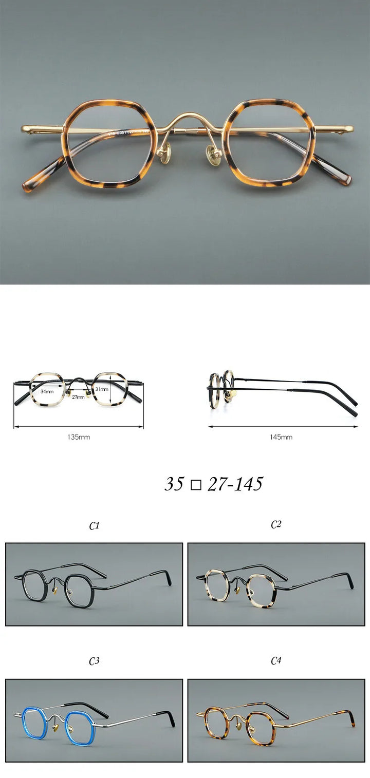 CCspace Women's Full Rim Round Acetate Alloy Reading Glasses 310888