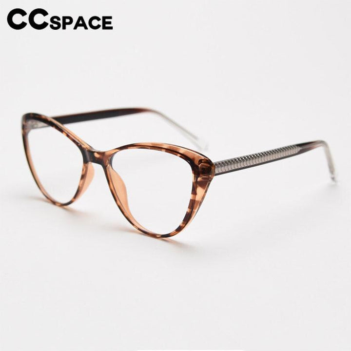CCSpace Unisex Full Rim Square Cat Eye Tr 90 Titanium Eyeglasses 56668 Full Rim CCspace   