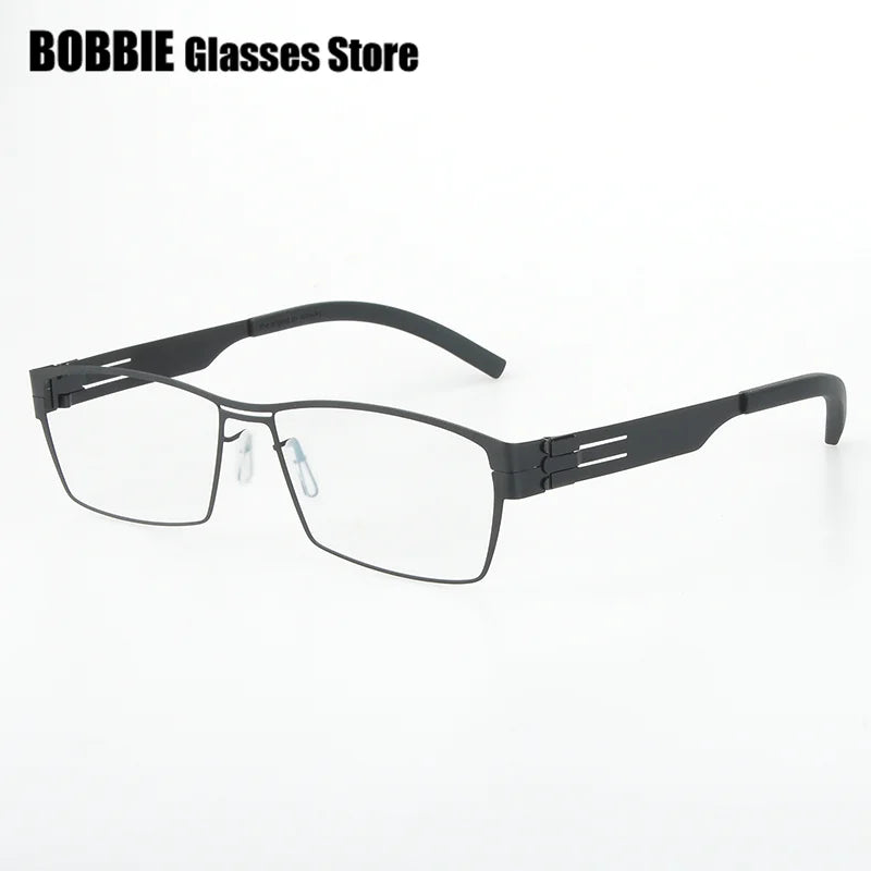 Bobbie Unisex Full Rim Square Steel Screwless Eyeglasses 765083