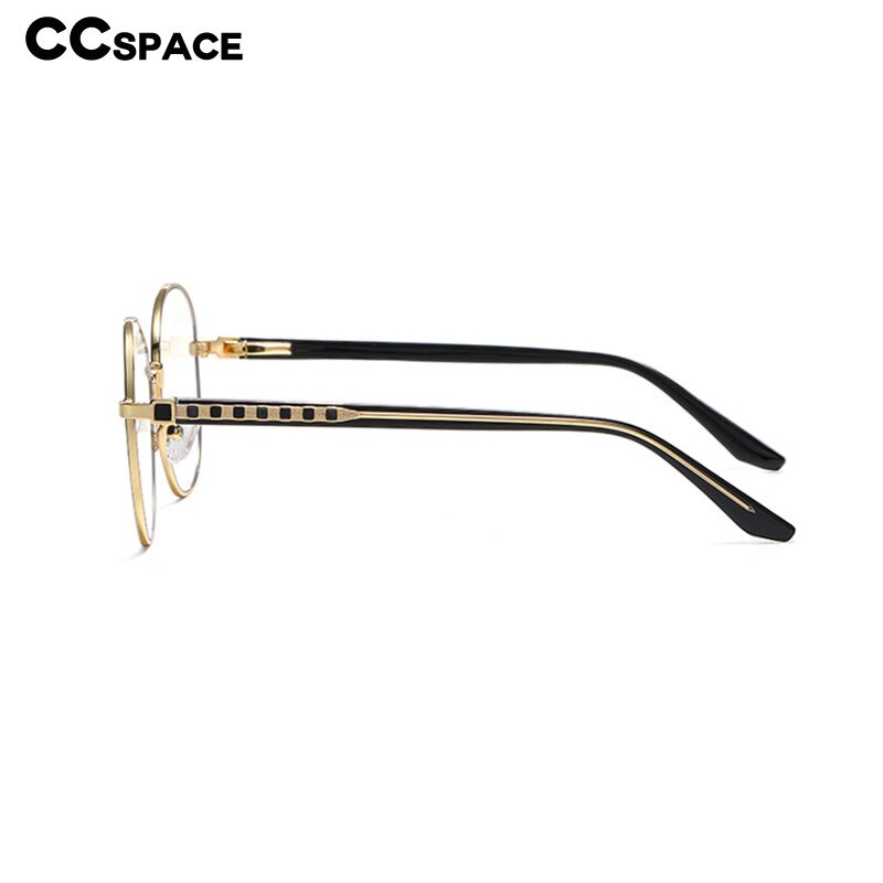 CCspace Women's Full Rim Round Alloy Eyeglasses 56522 Full Rim CCspace   