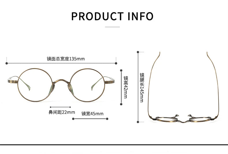 Black Mask Women's Full Rim Round Titanium Eyeglasses Clip On Sunglasses 310518