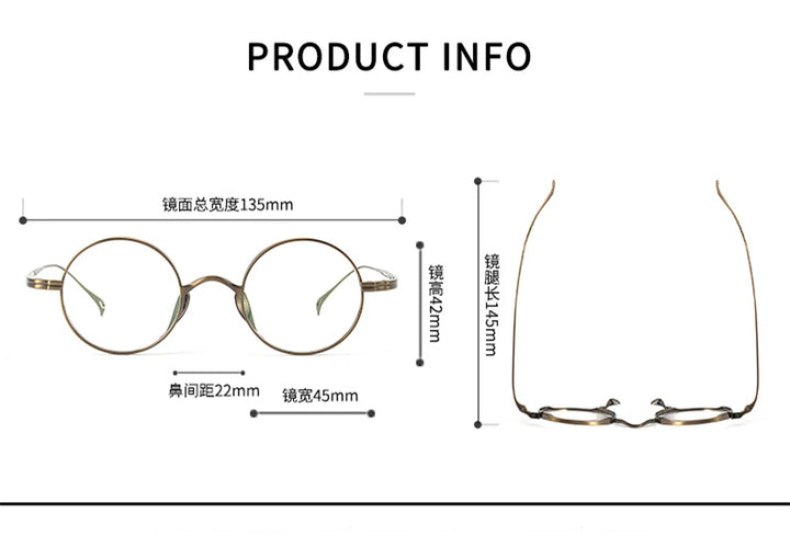 Black Mask Women's Full Rim Round Titanium Eyeglasses Clip On Sunglasses 310518