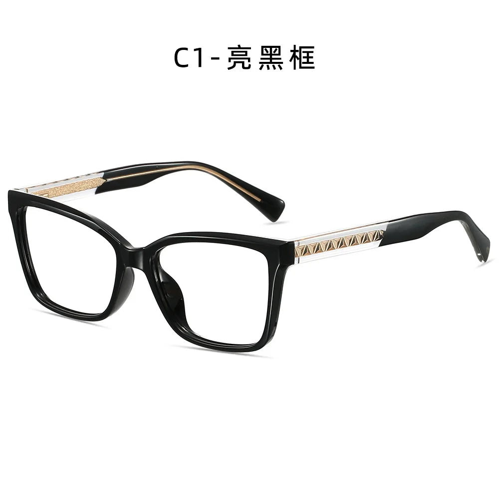 CCspace Unisex Full Rim Square Tr 90 Alloy Reading Glasses 802710