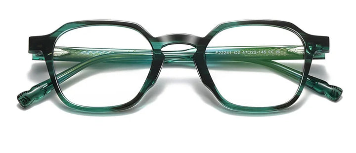 CCspace Women's Full Rim Polygon Square Acetate Reading Glasses 802572