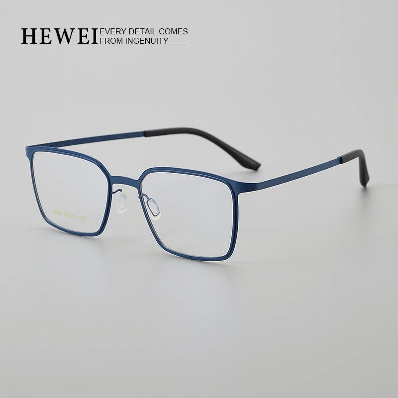 Hewei Unisex Full Rim Square Cat Eye Titanium Eyeglasses 6690 Full Rim Hewei   