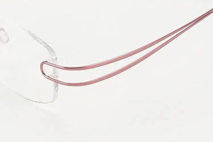 Brightzone Unisex Rimless Square Titanium Eyeglasses 674022