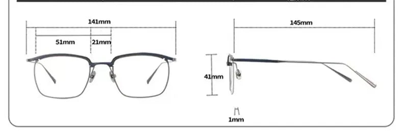 Aimee Unisex Full Rim Square Titanium Acetate Eyeglasses 15185 Full Rim Aimee   