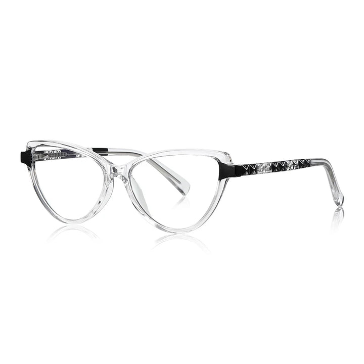 Vicky Women's Full Rim Cat Eye Tr 90 Stainless Steel Reading Glasses 2131 Reading Glasses Vicky PFD2131-C2 0 