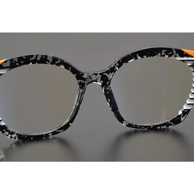 Hewei Unisex Full Rim Square Cat Eye Acetate Eyeglasses 8095 Full Rim Hewei   