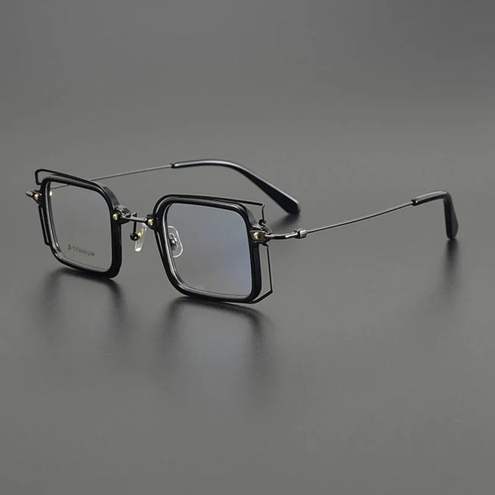 Nobler Unisex Full Rim Square Titanium Acetate Eyeglasses H099 Full Rim Nobler C2  