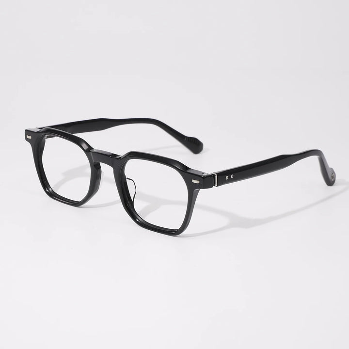 Hewei Unisex Full Rim Polygon Square Acetate Eyeglasses 23009