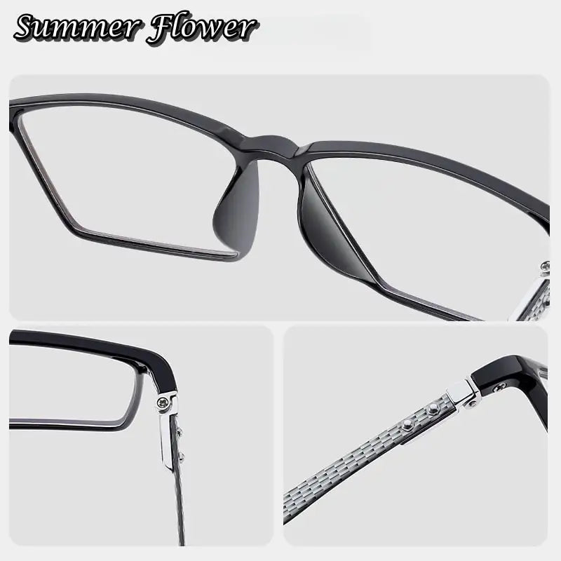 Summer Flower Women's Full Rim Square Tr 90 Titanium Eyeglasses 61135