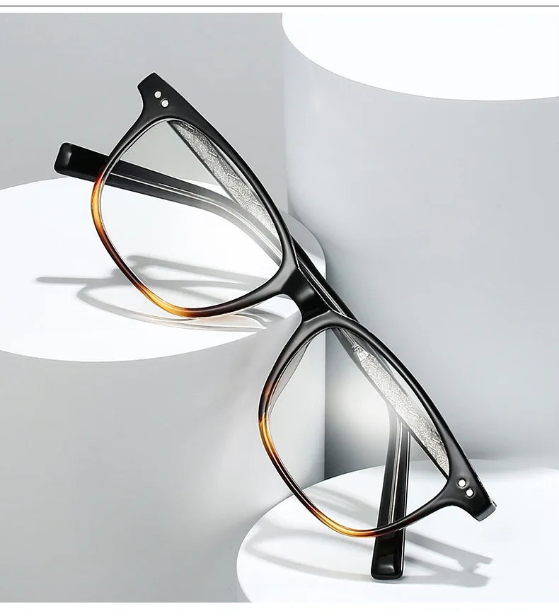 Kocolior Unisex Full Rim Square Tr 90 Photochromic Reading Glasses 28026