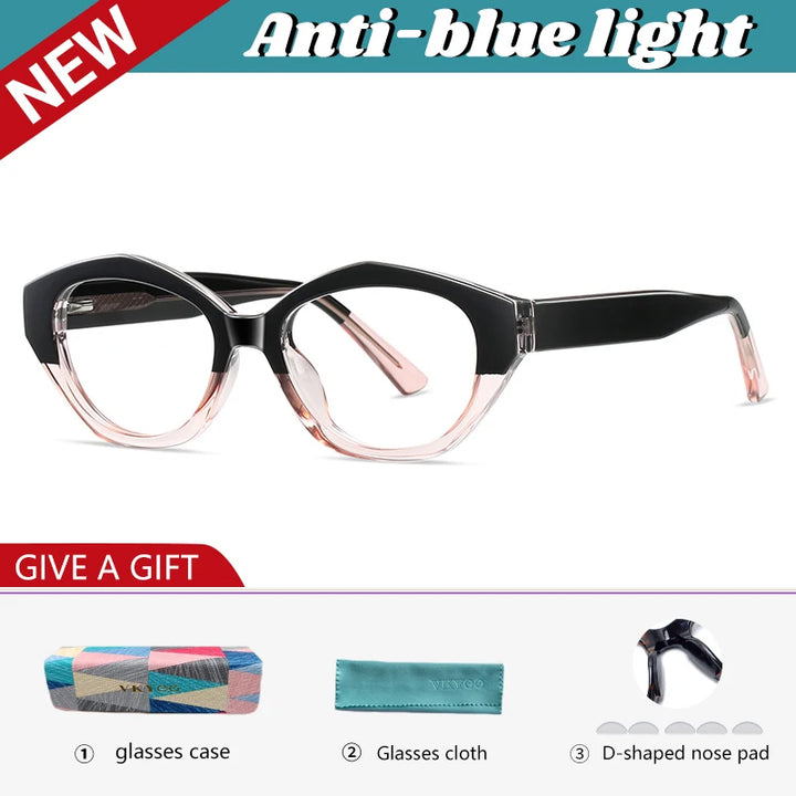 Vicky Unisex Full Rim Oval Tr 90 Titanium Reading Glasses 97029