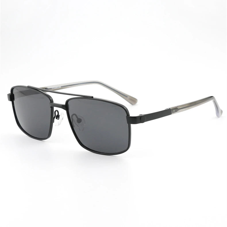 Black Mask Men Full Rim Square Titanium Polarized Sunglasses BM-1108S
