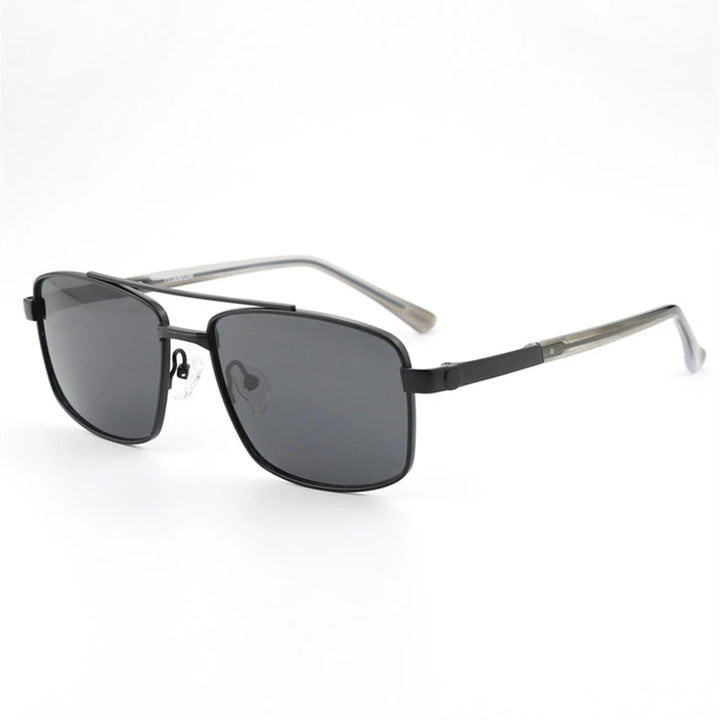 Black Mask Men Full Rim Square Titanium Polarized Sunglasses BM-1108S