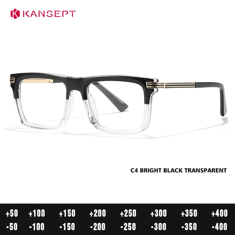 Kansept Women's Full Rim Square Tr 90 Alloy Reading Glasses 600234