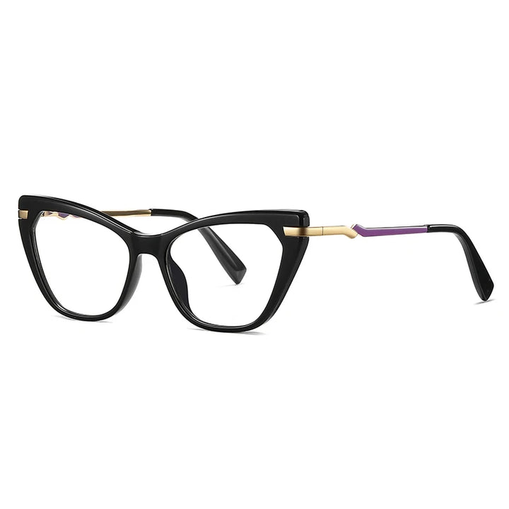 Laoyehui Women's Full Rim Cat Eye Tr 90 Alloy Reading Glasses L2107 Reading Glasses Laoyehui C1 0 