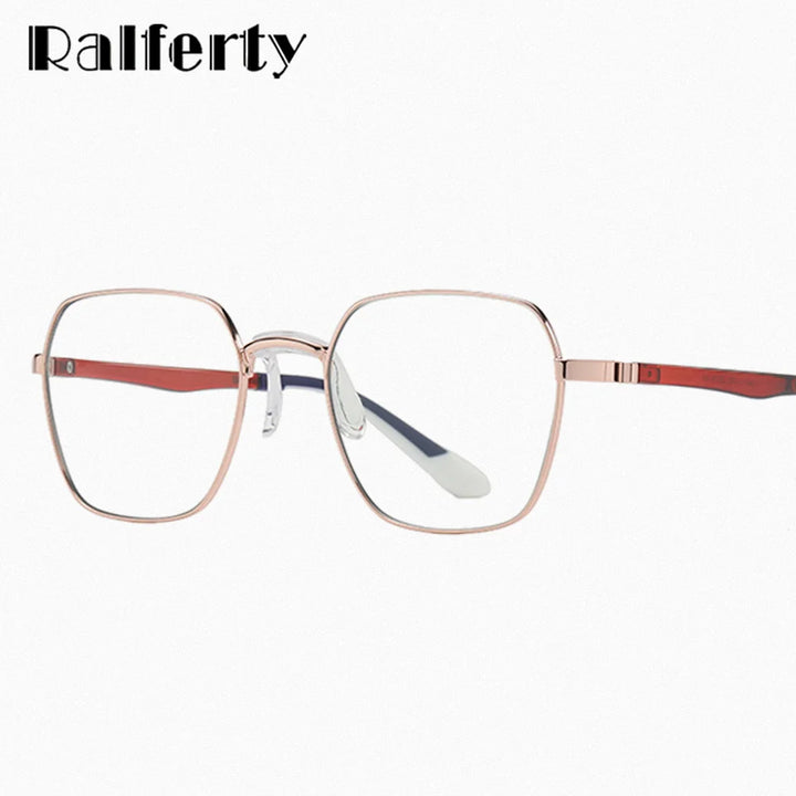 Ralferty Women's Full Rim Polygon Alloy Eyeglasses R845 Full Rim Ralferty   