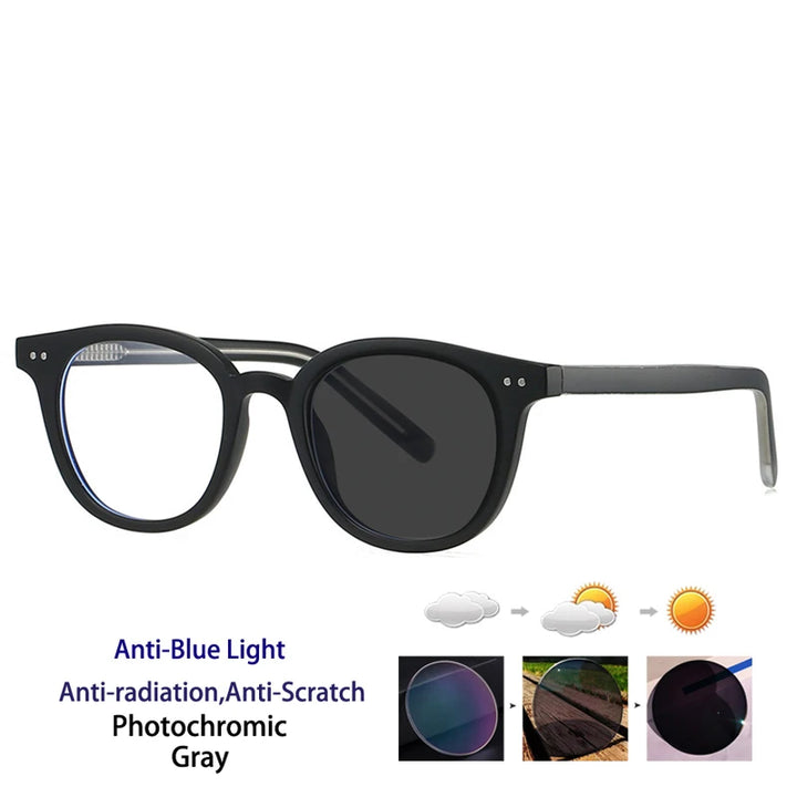 Kocolior Unisex Full Rim Oval Tr 90 Photochromic Reading Glasses 28005